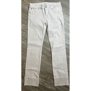 Hudson Ginny Crop Straight Cuffed Stretch Denim Jeans. Pink, Women's 27 -‎ Read